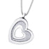 Glittering Unique Layered Heart Steel Necklace