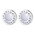 Round CZ Steel Earrings with Shell