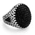 Men Silver 925 Ring with Black Color CZ - Monera-Design Co., Ltd