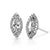 Ellipse Shape CZ Silver 925 Stud Earrings - Monera-Design Co., Ltd