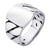 MNC-R1067 Men's Stainless Steel Ring with Black Square Top