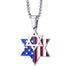 David Star Stainless Steel Necklace with US flag - Style 3