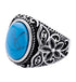 Vintage Turquoise Statement Ring Stainless Steel