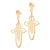 Steel Dangling Large Cross Stud Earrings - Monera-Design Co., Ltd