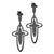 Steel Dangling Large Cross Stud Earrings - Monera-Design Co., Ltd