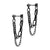 Stainless Steel Double Chain Stud Earrings - Monera-Design Co., Ltd