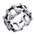 Mens Biker Chain Link Stainless Steel Ring