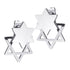 Double Parts Stainless Steel Star Of David Earrings