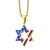David Star Stainless Steel Necklace with US flag - Style 1 - Monera-Design Co., Ltd