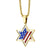 David Star Stainless Steel Necklace with US flag - Style 2 - Monera-Design Co., Ltd