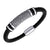 MNC-BR793-A-Black Leather/Steel Clasp Color-Width 10 MM