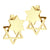 Double Parts Stainless Steel Star Of David Earrings - Monera-Design Co., Ltd