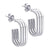 Geometric Triple Line Hoop Earrings Stainless Steel