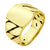 Men's Stainless Steel Ring with Black Square Top