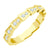 Geometric CZ Band Ring Stainless Steel