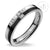 Stainless Steel Shiny Cubic Zircon Love Engagement Band Ring - Monera-Design Co., Ltd