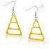 Concentric Triangle Drop Hook Steel Earrings