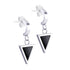 Stud Earrings with Drop Triangle and Epoxy Fill