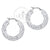 Steel Hoop Earrings with All Around Glued CZ - Monera-Design Co., Ltd