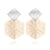Drop Hexagon Laser Cut Steel Earrings - Monera-Design Co., Ltd