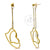 Heart Slinky Long Drop Stud Steel Earrings - Monera-Design Co., Ltd