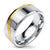 Women Steel Ring with Gold Line - Monera-Design Co., Ltd