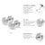 Circle Round Cut CZ Cubic Zirconia Bezel Stud Steel Earrings - Monera-Design Co., Ltd