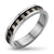 Black and Silver Thin Steel Ring - Monera-Design Co., Ltd