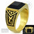 Casting Steel Gold Ring with Onyx - Monera-Design Co., Ltd