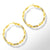 Steel Medium Sparkly CZ Twisted Hoop Earrings - Monera-Design Co., Ltd