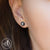 Steel Round Circle CZ Bezel Stud Earrings - Monera-Design Co., Ltd