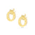Stud Gold Steel Earrings with O Letter Design - Monera-Design Co., Ltd