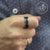 Stainless Steel Laser design Ring with CZ and Black PVD - Monera-Design Co., Ltd