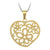 Laser Cut Flowers in Heart Steel Pendant - Monera-Design Co., Ltd