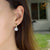 Drop Stud Steel Earrings with Round CZ - Monera-Design Co., Ltd