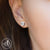 Steel Round Circle CZ Bezel Stud Earrings - Monera-Design Co., Ltd