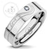Love Couple Steel Ring With CZ
