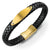 Steel Braided Wrap Leather Plate Cord Magnet Lock Bracelet - Monera-Design Co., Ltd