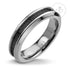 Laser design Stainless Steel Ring with Black PVD