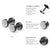 Circle Round Cut CZ Cubic Zirconia Bezel Stud Steel Earrings - Monera-Design Co., Ltd