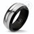 Round Black PVD Stainless Steel Ring with Steel Middle Part - Monera-Design Co., Ltd
