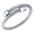Twisted Thick Cable Wire Steel Bangle