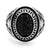 Men Silver 925 Ring Greek Style with Black  CZ - Monera-Design Co., Ltd