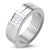 Stainless Steel Classic CZ Inlay Groove Engagement Wide Band Ring - Monera-Design Co., Ltd