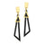 Stainless Steel Double Triangles Hollow Dangle Drop Earrings - Monera-Design Co., Ltd