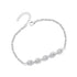 Silver 925 Bracelet With Oval Bar And Rhodium Plated