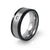 Two Tones Steel Ring with Matt Surface and CZ - Monera-Design Co., Ltd