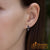 Steel Huggies 4 MM Earrings With Crystals and Eroding Line - Monera-Design Co., Ltd