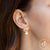 Stud Flower Steel Earrings with CZ - Monera-Design Co., Ltd