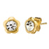 Stud Flower Gold Steel Earrings